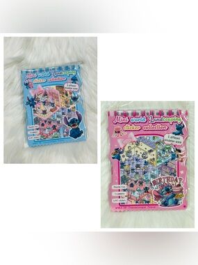 Mini World Landscaping Sticker Collection - Pink & Blue